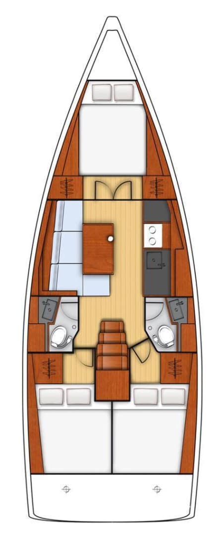 Charter Rental Sailboat Mare Nostrum II in Croatia Layout | Yacht4Less