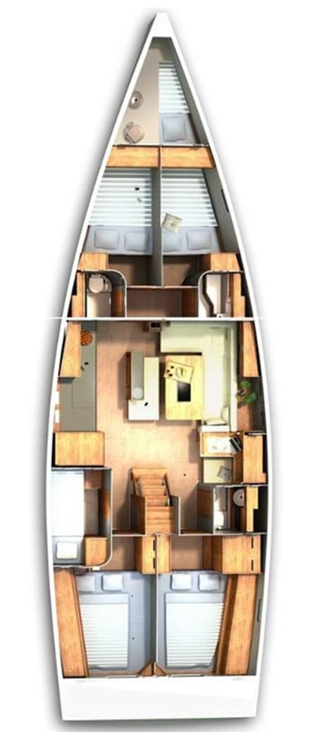 Charter Rental Sailboat Skyline in Croatia Layout | Yacht4Less