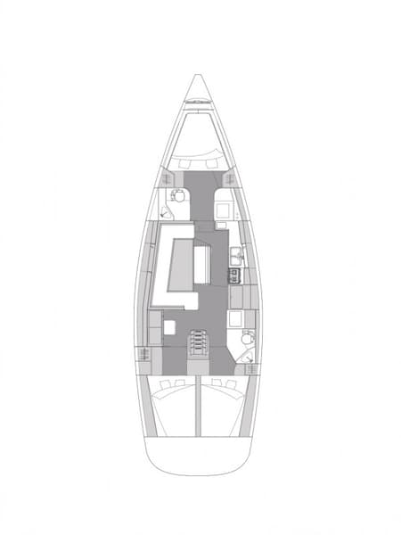 Charter Rental Sailboat Ianira in Croatia Layout | Yacht4Less