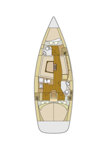 Charter Rental Sailboat Orca V. in Slovenia Layout | Yacht4Less