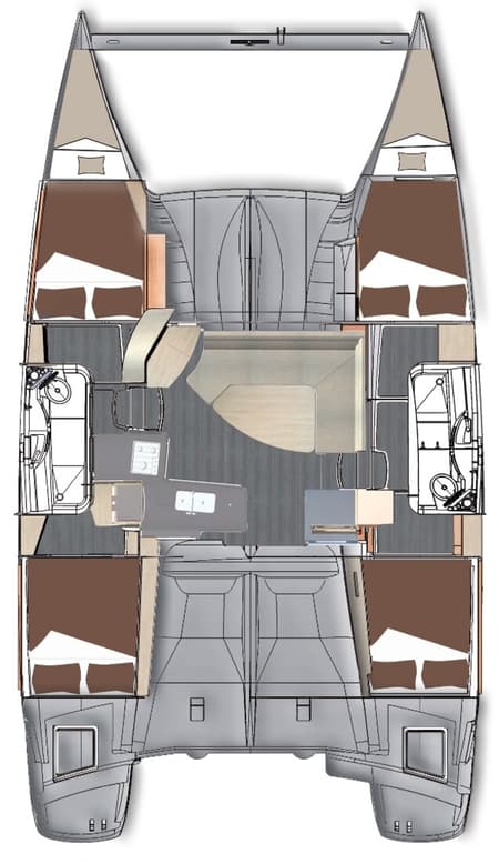 Charter Rental Catamaran My Way in Turkey Layout | Yacht4Less