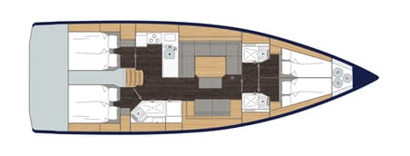 Charter Rental Sailboat Dawn in Greece Layout | Yacht4Less