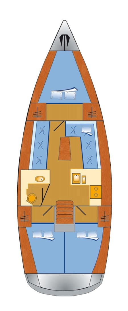 Charter Rental Sailboat Bibi in Croatia Layout | Yacht4Less