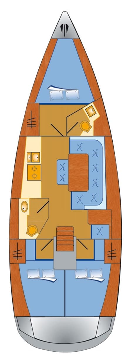 Charter Rental Sailboat Raven in Croatia Layout | Yacht4Less