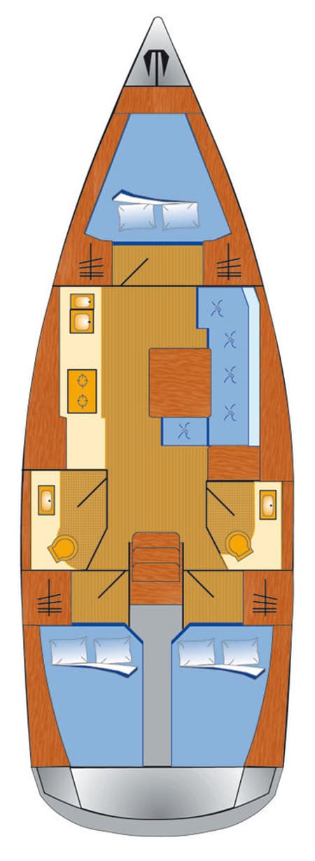 Charter Rental Sailboat Henry in Croatia Layout | Yacht4Less