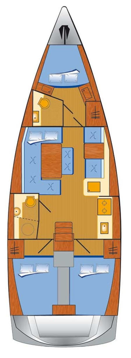Charter Rental Sailboat Stella in Croatia Layout | Yacht4Less