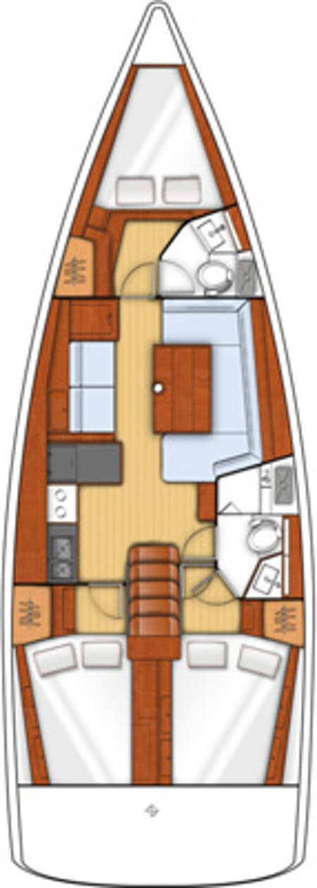 Charter Rental Sailboat Hope in Croatia Layout | Yacht4Less