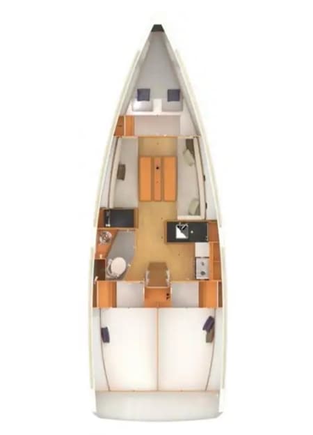 Charter Rental Sailboat Kora in Croatia Layout | Yacht4Less