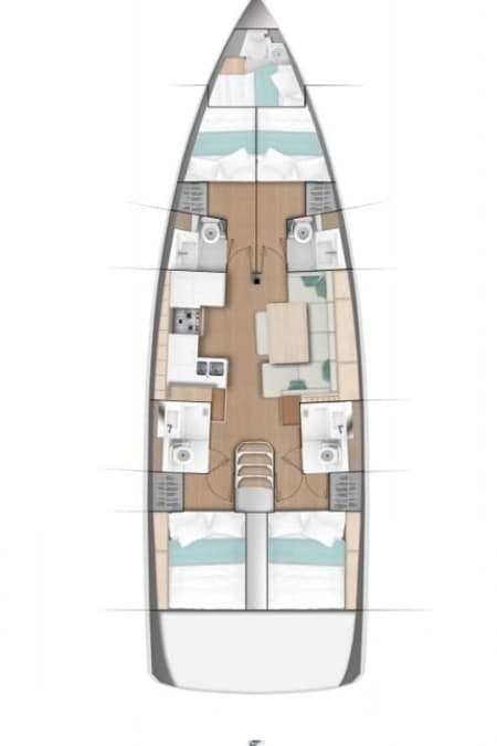Charter Rental Sailboat Nygma Prime in Croatia Layout | Yacht4Less