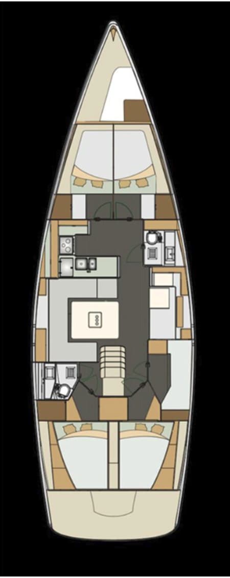 Charter Rental Sailboat Mojito in Croatia Layout | Yacht4Less