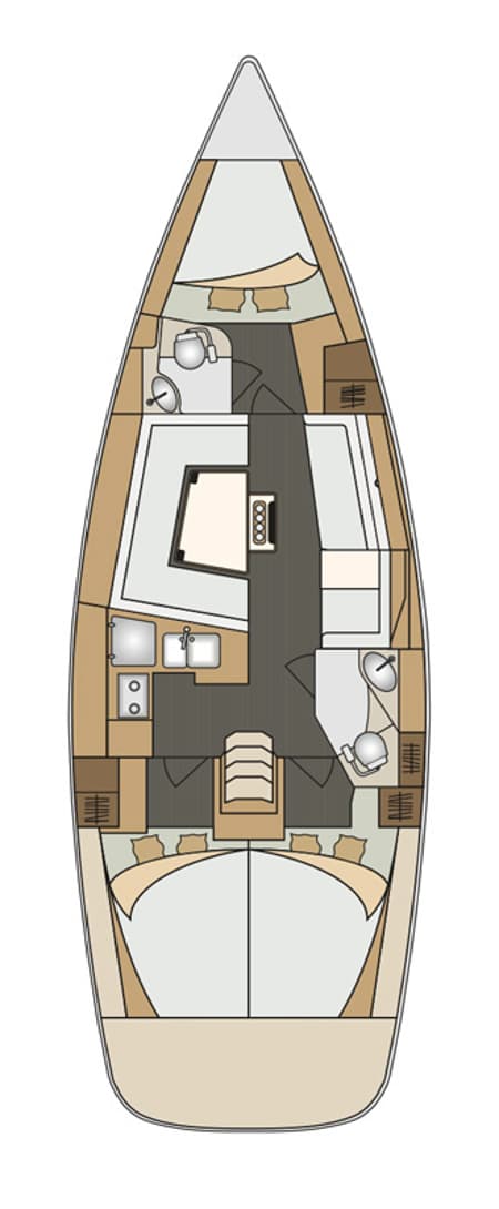 Charter Rental Sailboat Lyra in Croatia Layout | Yacht4Less