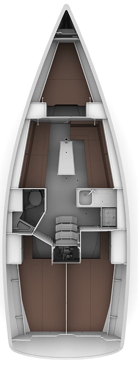 Charter Rental Sailboat Lady One in Croatia Layout | Yacht4Less