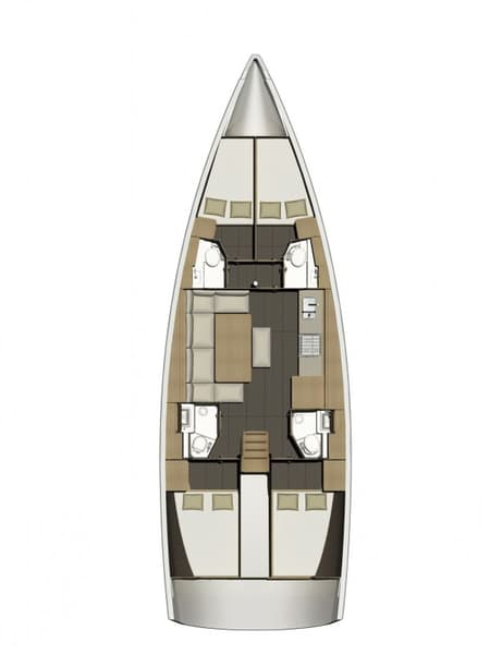 Charter Rental Sailboat Eva in Croatia Layout | Yacht4Less