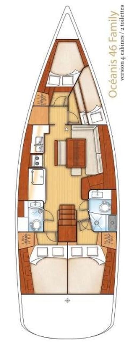 Charter Rental Sailboat Miha in Croatia Layout | Yacht4Less