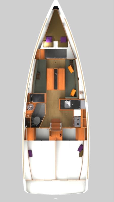 Charter Rental Sailboat Romana in Croatia Layout | Yacht4Less