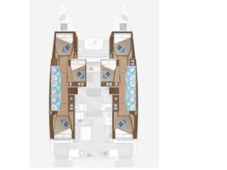 Charter Rental Catamaran Lux in Croatia Layout | Yacht4Less