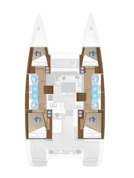 Charter Rental Catamaran Gimme Kiss in Croatia Layout | Yacht4Less