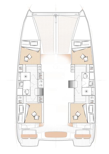 Charter Rental Catamaran Carmelina in Turkey Layout | Yacht4Less