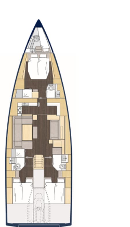 Charter Rental Sailboat BE Luxe in Croatia Layout | Yacht4Less