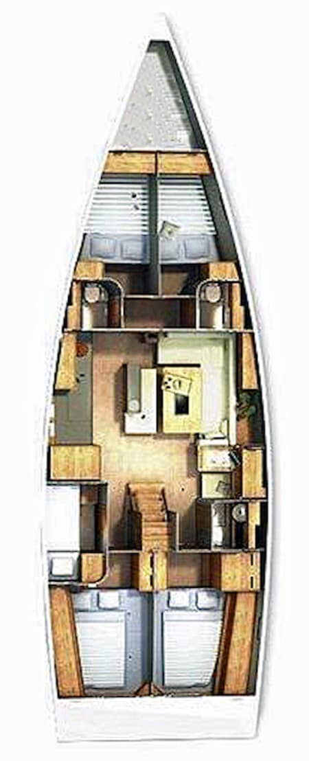 Charter Rental Sailboat Amarone in Croatia Layout | Yacht4Less