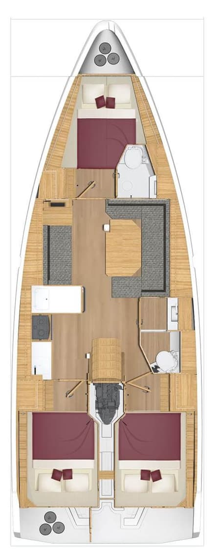 Charter Rental Sailboat WioSam in Croatia Layout | Yacht4Less