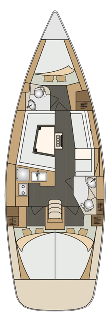 Charter Rental Sailboat Hope E. in Slovenia Layout | Yacht4Less