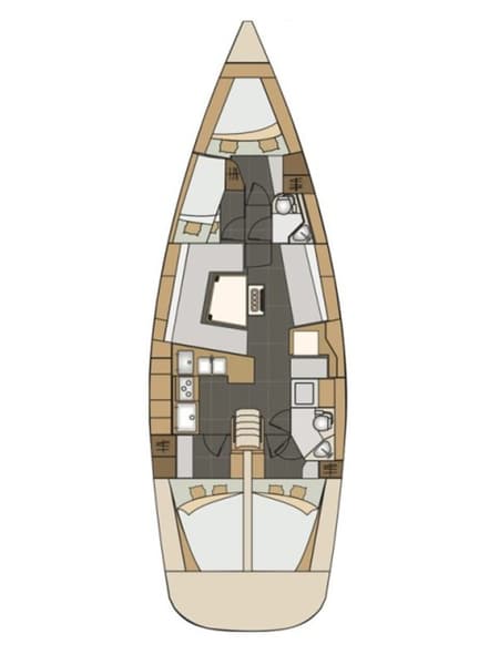 Charter Rental Sailboat High AS in Slovenia Layout | Yacht4Less