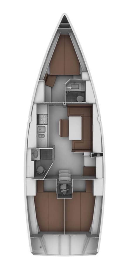 Charter Rental Sailboat Orca in Croatia Layout | Yacht4Less
