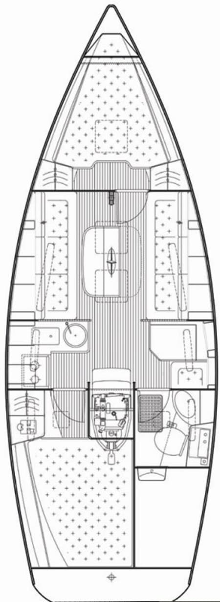 Charter Rental Sailboat Jelsa in Croatia Layout | Yacht4Less
