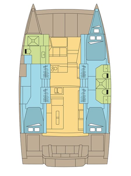 Charter Rental Catamaran VITA FELICE in BVI Layout | Yacht4Less