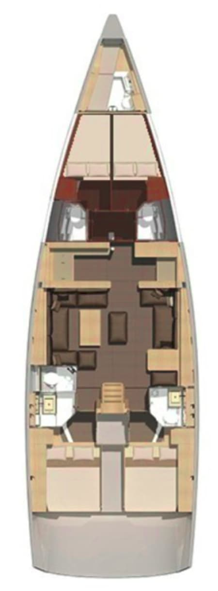 Charter Rental Sailboat Tefnut in Croatia Layout | Yacht4Less