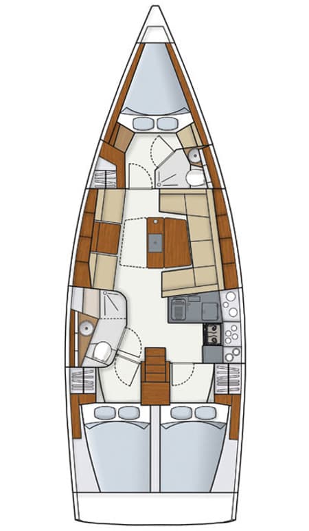 Charter Rental Sailboat Natali in Croatia Layout | Yacht4Less