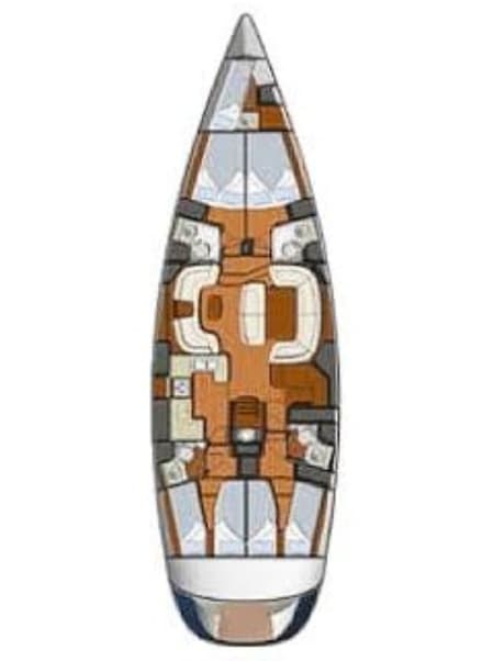 Charter Rental Sailboat Veni in Greece Layout | Yacht4Less