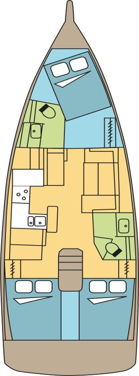 Charter Rental Sailboat MELITI in Greece Layout | Yacht4Less