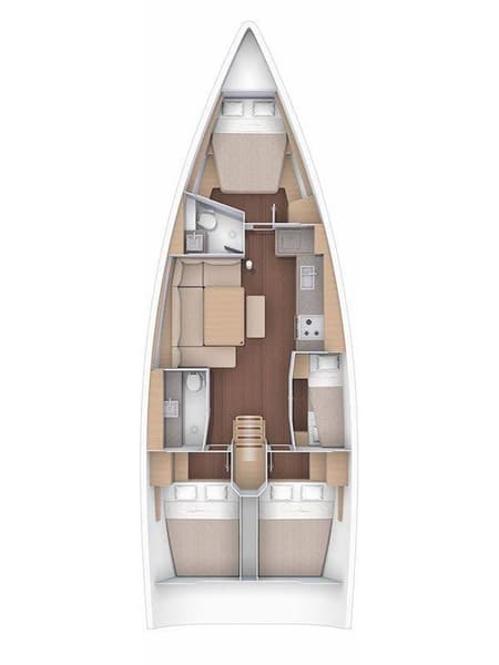 Charter Rental Sailboat Sweetest taboo in Croatia Layout | Yacht4Less