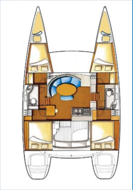 Charter Rental Catamaran Suncity 1 in Turkey Layout | Yacht4Less