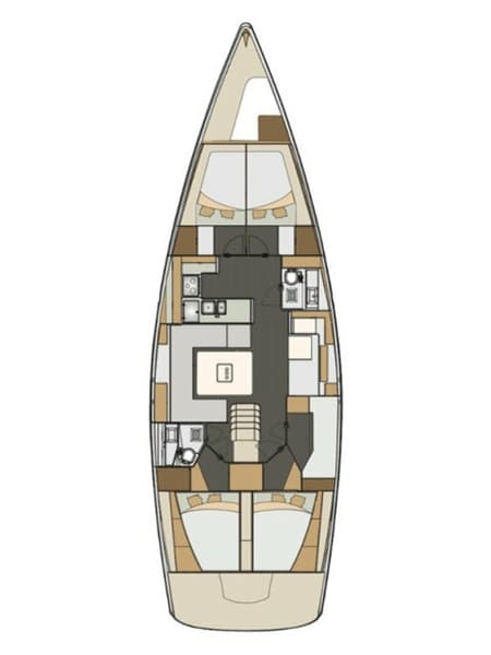 Charter Rental Sailboat Lena in Croatia Layout | Yacht4Less