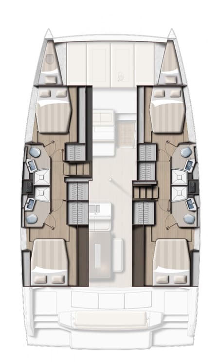 Charter Rental Catamaran Ani Yasa in Turkey Layout | Yacht4Less