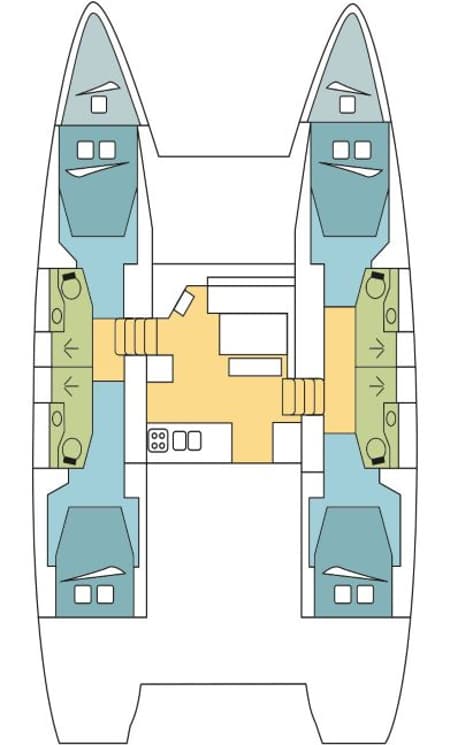 Charter Rental Catamaran BOATYLICIOUS in Bahamas Layout | Yacht4Less