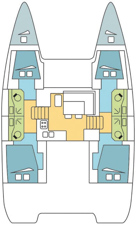 Charter Rental Catamaran KOWALSKI in Montenegro Layout | Yacht4Less