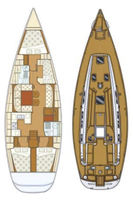 Charter Rental Sailboat Kety in Croatia Layout | Yacht4Less