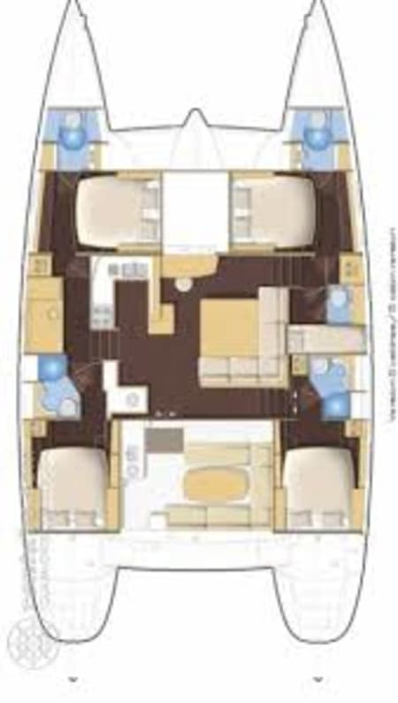 Charter Rental Catamaran Vip One in Panama Layout | Yacht4Less
