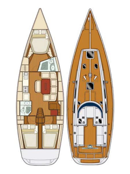 Charter Rental Sailboat Skalice in Croatia Layout | Yacht4Less