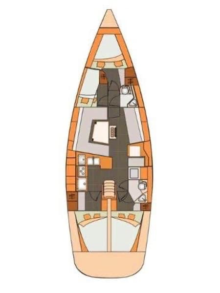 Charter Rental Sailboat Skyfall in Croatia Layout | Yacht4Less