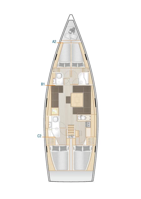 Charter Rental Sailboat Ariel in Croatia Layout | Yacht4Less