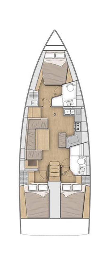 Charter Rental Sailboat Christine in Croatia Layout | Yacht4Less