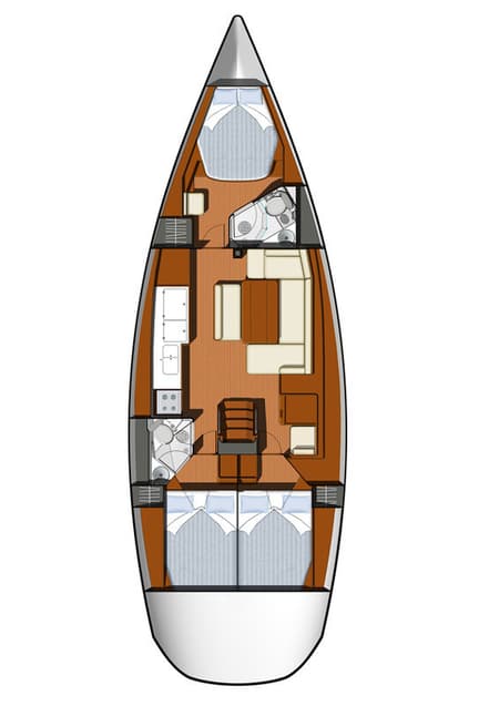 Charter Rental Sailboat Miss Elli in Greece Layout | Yacht4Less