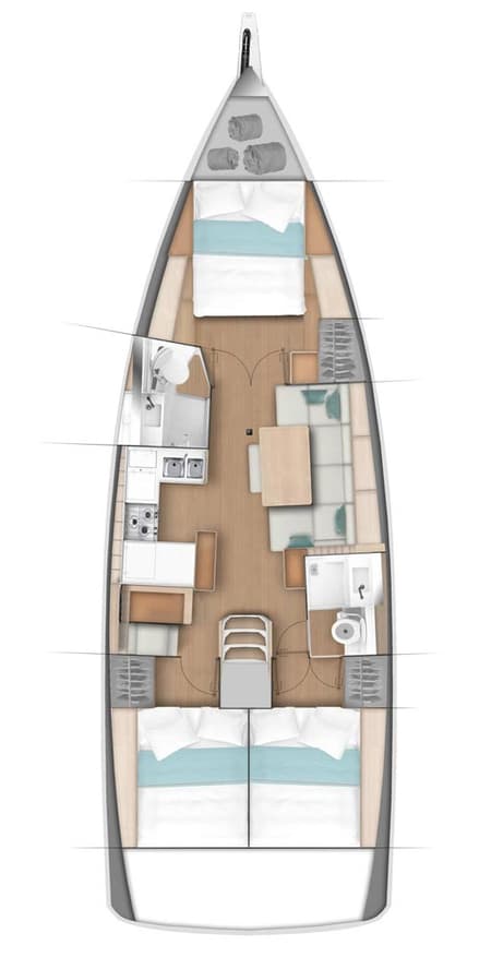 Charter Rental Sailboat Follow your Dream in Croatia Layout | Yacht4Less