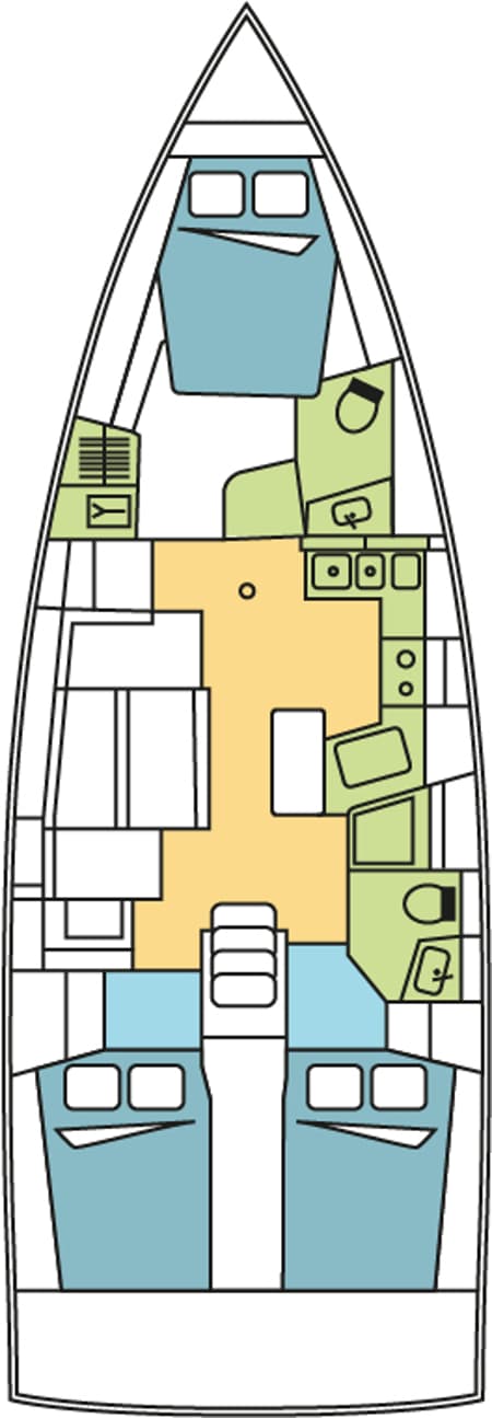Charter Rental Sailboat PACHA KAMAQ in Croatia Layout | Yacht4Less
