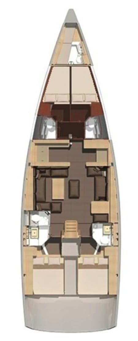 Charter Rental Sailboat Kazka in Croatia Layout | Yacht4Less